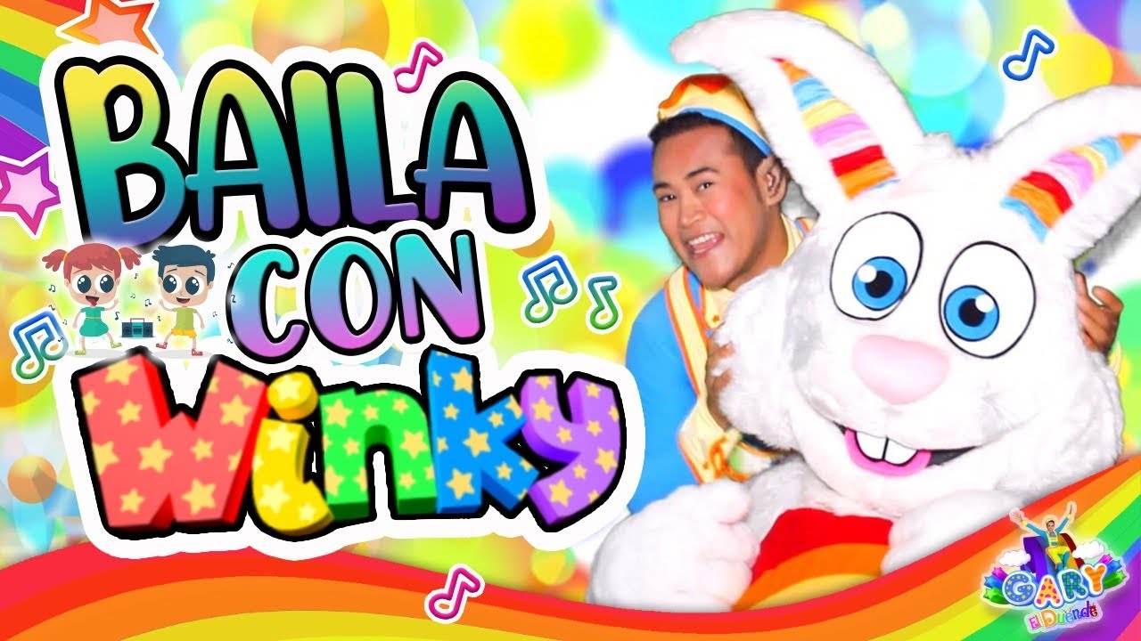 Gary el Duende bailando con Winki el Conejo